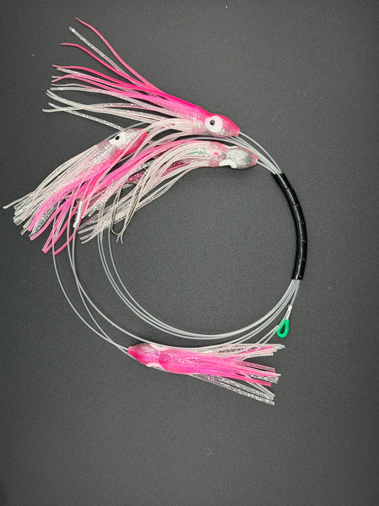 (4.5") 4 Teaser Daisy Chains - 100# Fluoro